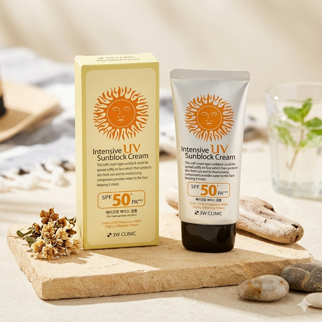 3W Clinic Intensive UV Sunblock Cream SPF 50+ PA+++ (70ml)